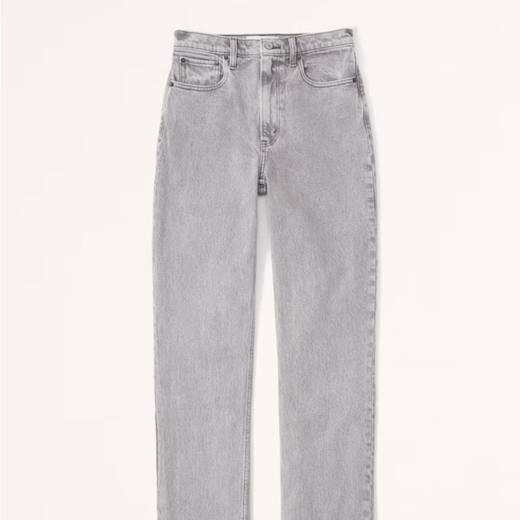 Abercrombie & Fitch Denim - 🦋 Abercrombie & Fitch Curvy Love Ultra High Rise 90s Straight Leg Jeans Grey 🦋